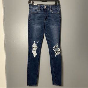 American Eagle Distressed High Rise Jegging